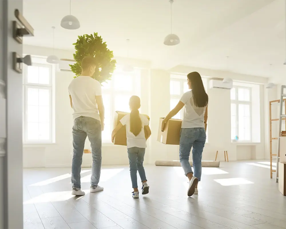 Family moving into new home