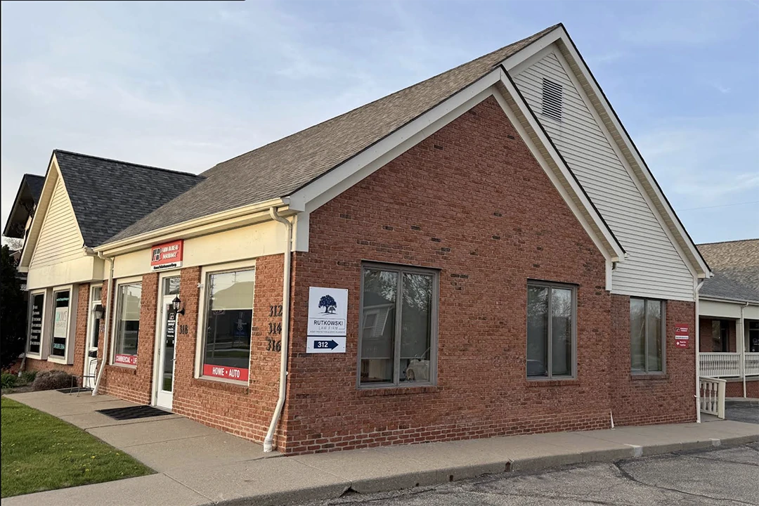 The outside of the Rutkowski Law Firm's Rochester office